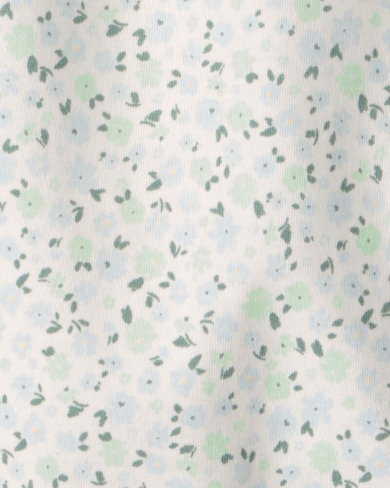⭐Pijama enteriza con cierre de dos vías para bebé - Floral Verde/Marfil 🌙 - Imagen 3