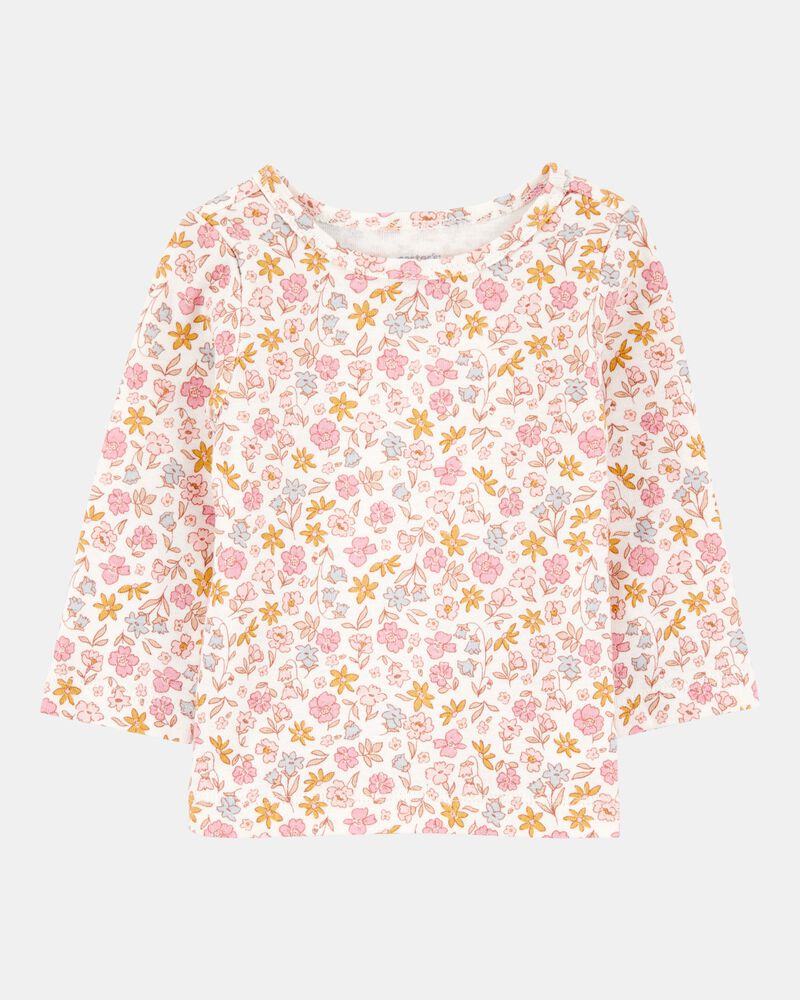 Conjunto Carter's 2 piezas: overol con bolsa al frente y blusa manga larga multicolor para niña - Imagen 6
