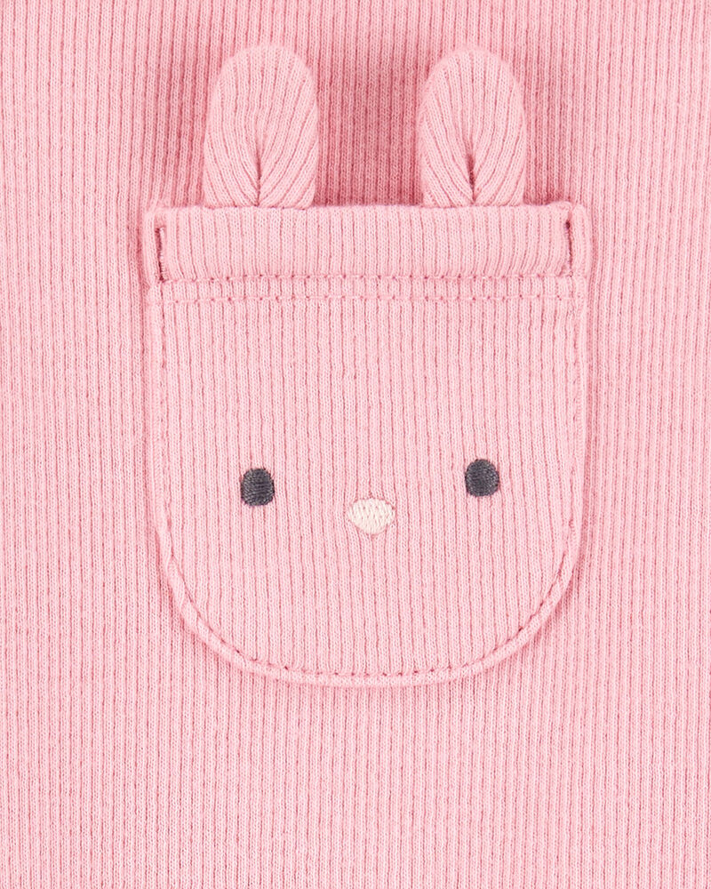 Conjunto Carter's 2 piezas: overol con bolsa al frente y blusa manga larga multicolor para niña - Imagen 5