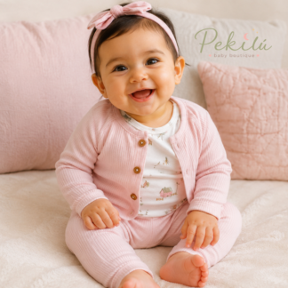 Conjunto Carter’s de 3 piezas para bebé niña – Granjita Rosa | 3 Meses