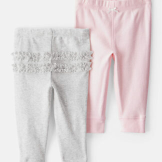 Set de 2 pantalones Carter’s para bebé niña | Pekilú | 3 Meses