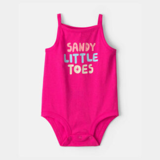 Body Carter’s “Sandy Little Toes” para Beba – Rosado - Talla 12 meses