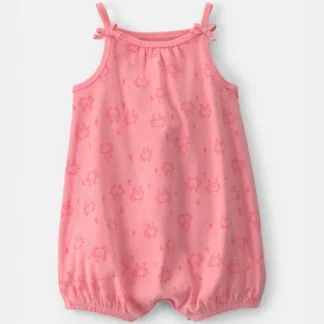 Enterizo de Cangrejos para Bebé Niña – Rosado